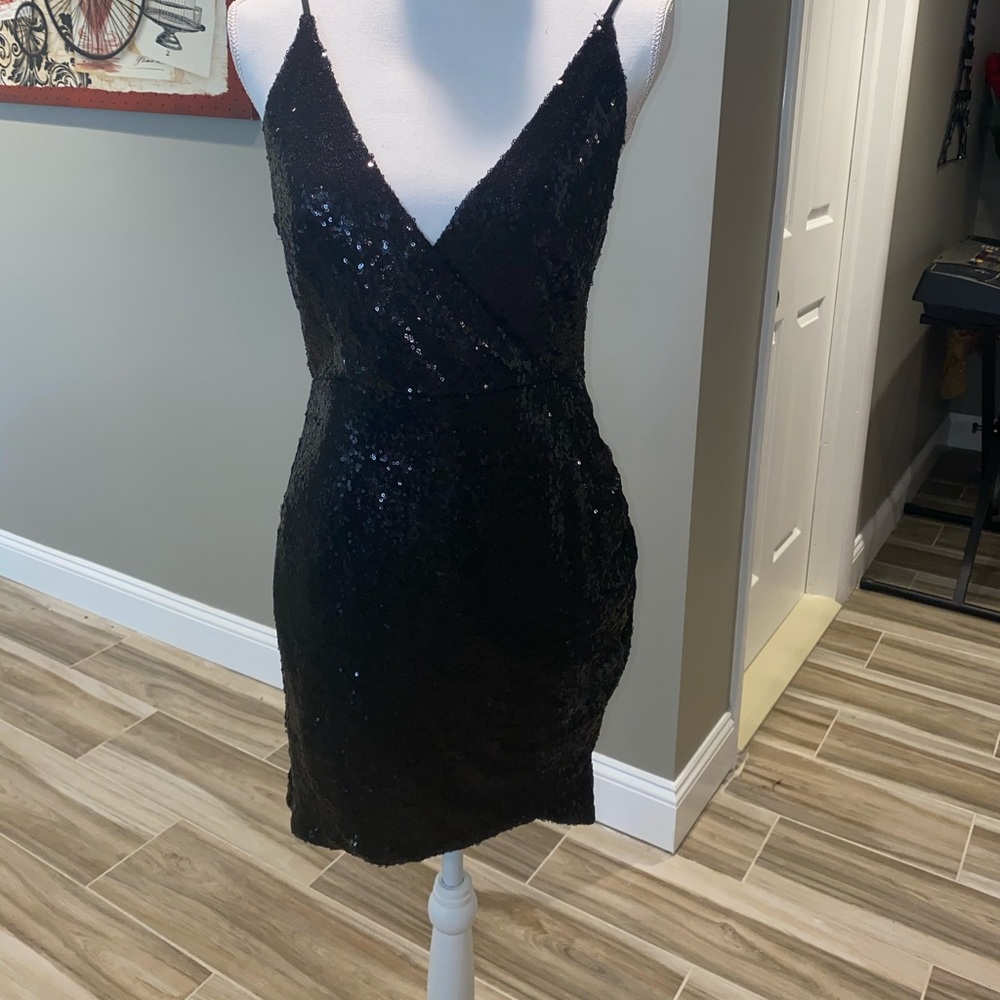 Black Sequenced Dress